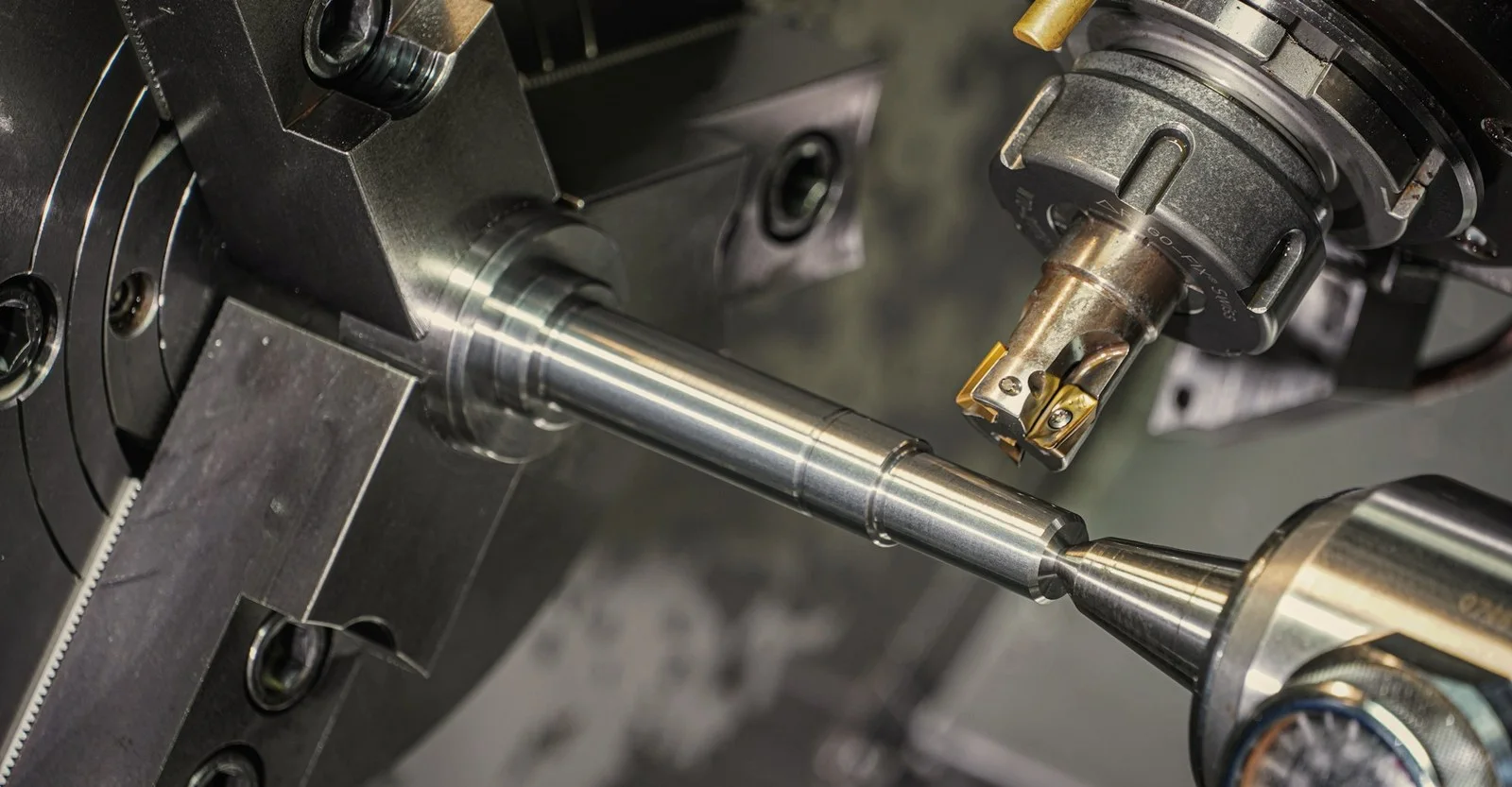 A precision CNC machine at work